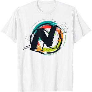 Nerf Glitch Colour Graphic Logo T-Shirt(White)
