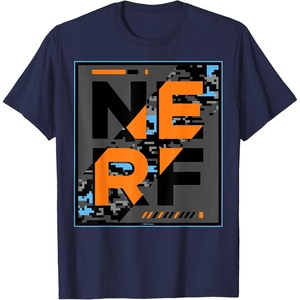 Nerf Glitch Poster T-Shirt(Navy Blue)