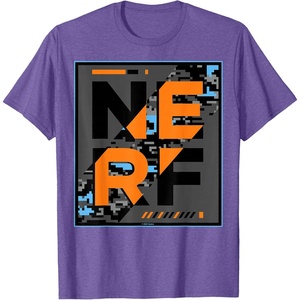 Nerf Glitch Poster T-Shirt(Purple Heather)