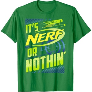 Nerf It’s Nerf Or Nothin’ Retro Bold Logo T-Shirt Small(Kelly Green)