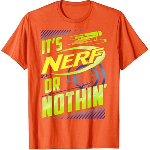 Nerf It’s Nerf Or Nothin’ Retro Bold Logo T-Shirt Small(Orange)