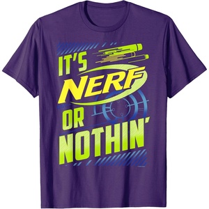 Nerf It’s Nerf Or Nothin’ Retro Bold Logo T-Shirt Small(Purple)