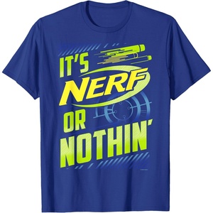 Nerf It’s Nerf Or Nothin’ Retro Bold Logo T-Shirt Small(Royal Blue)