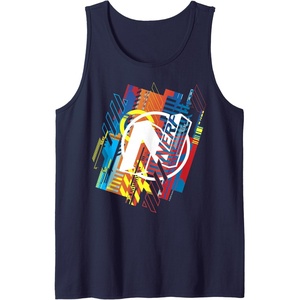 Nerf N Glitched Logo Tank Top(Navy Blue)