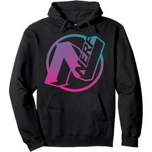 Nerf N Gradient Comic Style Logo Pullover Hoodie(Black)
