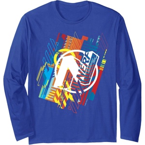 Nerf N Logo Glitched Long Sleeve T-Shirt(Royal Blue)