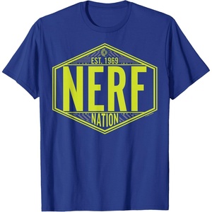 Nerf Nation Est 1969 Neon Badge Logo T-Shirt(Royal Blue)