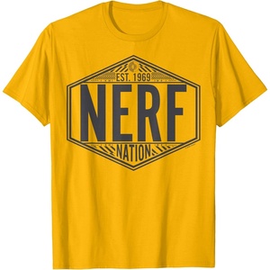 Nerf Nation Est 1969 Neon Badge Logo V2 T-Shirt(Golden Yellow)