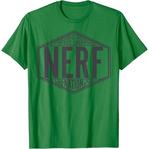 Nerf Nation Est 1969 Neon Badge Logo V2 T-Shirt(Kelly Green)