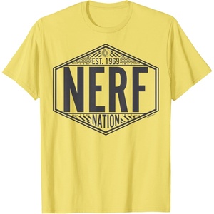 Nerf Nation Est 1969 Neon Badge Logo V2 T-Shirt(Lemon Yellow)