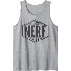 Nerf Nation Est 1969 Neon Badge Logo V2 Tank Top(Heather Grey)