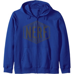Nerf Nation Est 1969 Neon Badge Logo V2 Zip Hoodie(Royal Blue)