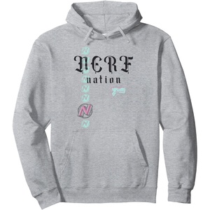 Nerf Nation Logo Stack Blaster Pullover Hoodie(Heather Grey)