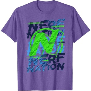 Nerf Nation Logo Stack T-Shirt(Purple Heather)