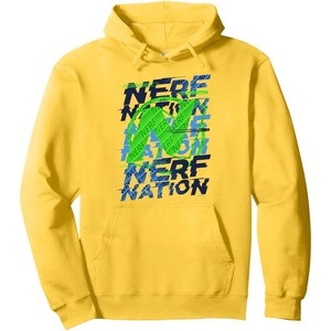Nerf Nation N Logo Stack Pullover Hoodie(Lemon Yellow)