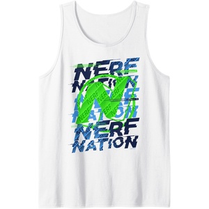 Nerf Nation N Logo Stack Tank Top(White)