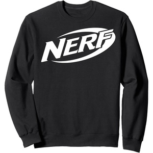 Nerf Simple White Retro Logo Sweatshirt(Black)