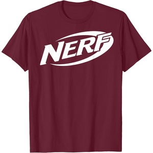 Nerf Simple White Retro Logo T-Shirt(Burgundy)