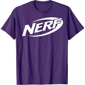 Nerf Simple White Retro Logo T-Shirt(Purple)