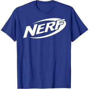Nerf Simple White Retro Logo T-Shirt(Royal Blue)
