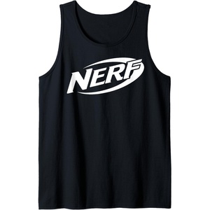 Nerf Simple White Retro Logo Tank Top(Black)