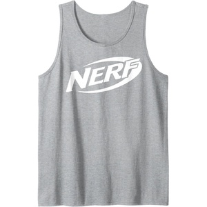 Nerf Simple White Retro Logo Tank Top(Heather Grey)