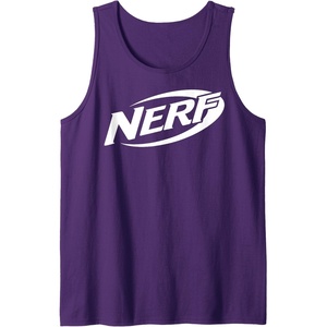 Nerf Simple White Retro Logo Tank Top(Purple)