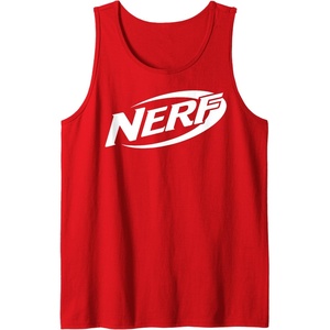 Nerf Simple White Retro Logo Tank Top(Red)