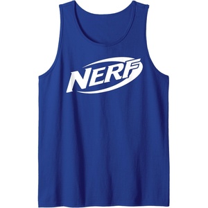 Nerf Simple White Retro Logo Tank Top(Royal Blue)
