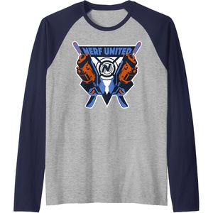 Nerf United Blasters Raglan Baseball Tee(Navy Blue/Athletic Heather)