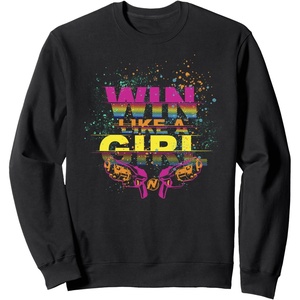 Nerf Win Like A Girl Sweatshirt(Black)