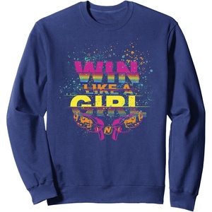 Nerf Win Like A Girl Sweatshirt(Navy Blue)