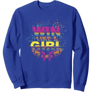 Nerf Win Like A Girl Sweatshirt(Royal Blue)