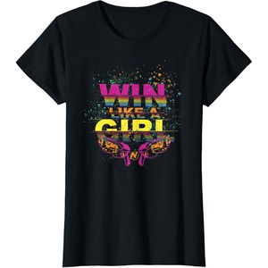 Nerf Win Like A Girl T-Shirt(Black)
