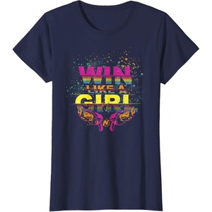 Nerf Win Like A Girl T-Shirt(Navy Blue)