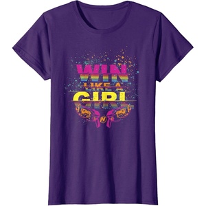 Nerf Win Like A Girl T-Shirt(Purple)