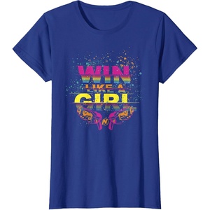 Nerf Win Like A Girl T-Shirt(Royal Blue)