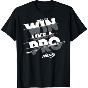 Nerf Win Like A Pro Glitch Text T-Shirt(Black)