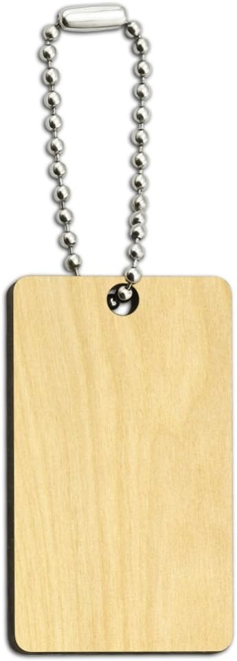 image:imageGRAPHICS amp MORE Nerf Logo Wood Wooden Rectangle Keychain Key RingTan