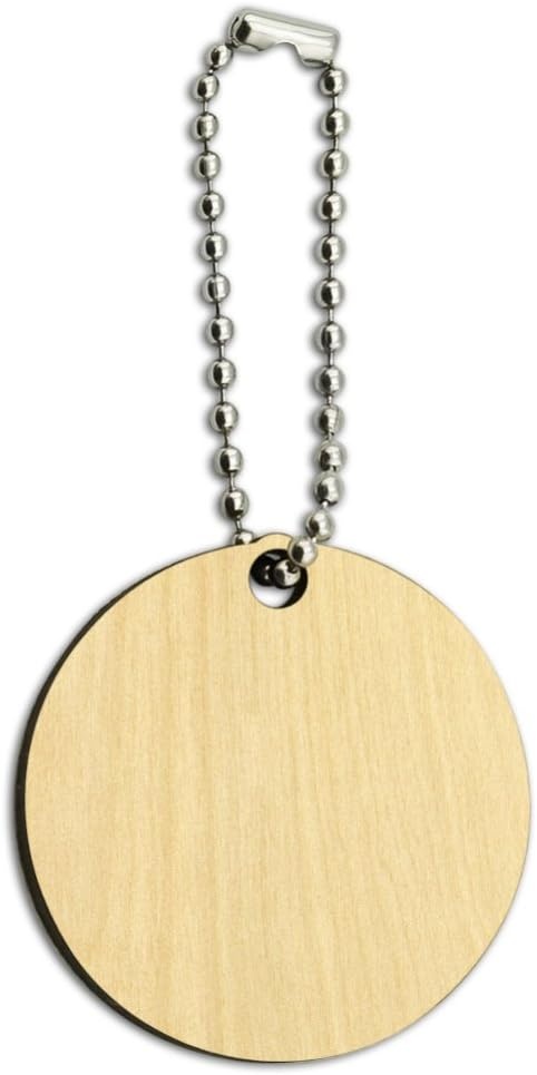 image:imageGRAPHICS amp MORE Nerf Logo Wood Wooden Round Keychain Key Chain RingTan