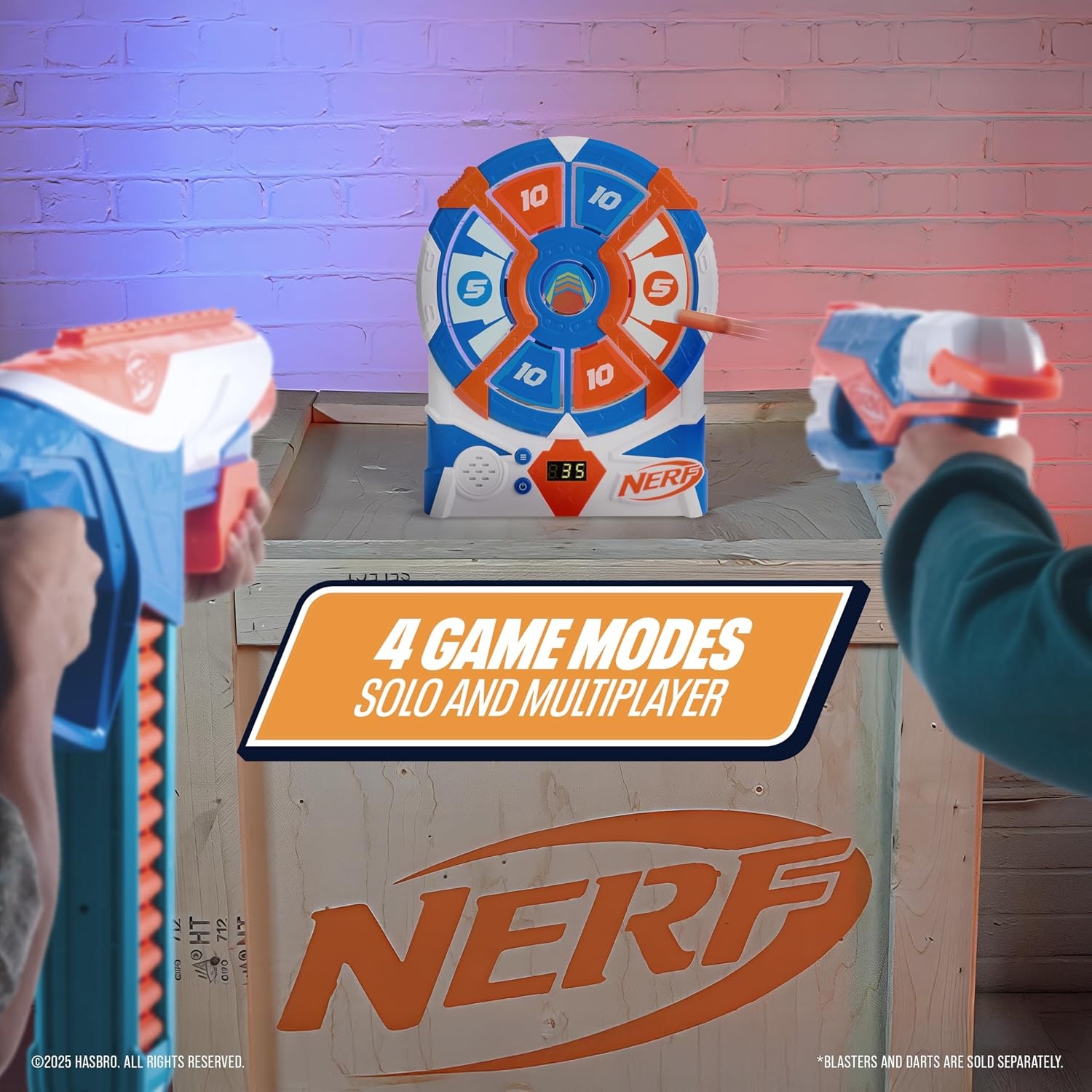 image:imageNERF Strike N Score Digital Target Game ArcadeStyle Foam Dart Blaster Game with Reactive Targets Score Display amp 4 ModesStrike N Score