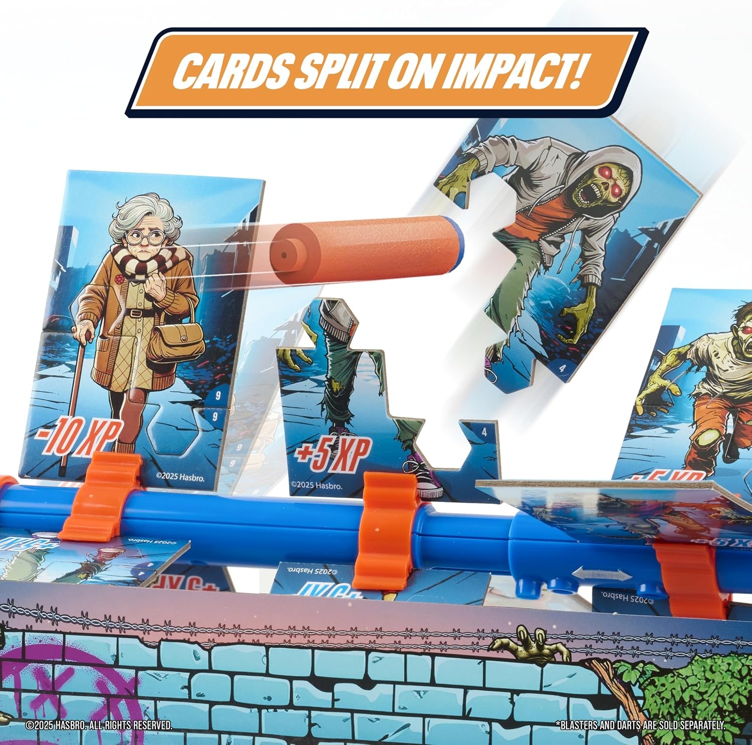 image:imageNerf Bot Arena Clash Electronic Target Game Interactive Foam Dart Blaster Game with Sound FX Score Display amp 4 ModesZombie Spin Strike