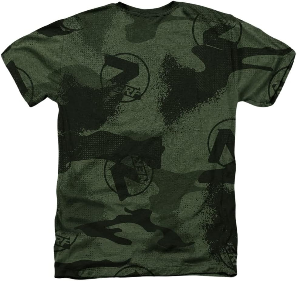 image:imageNerf Camo Front Back Print Unisex Adult Sublimated Heather T ShirtMilitary Green