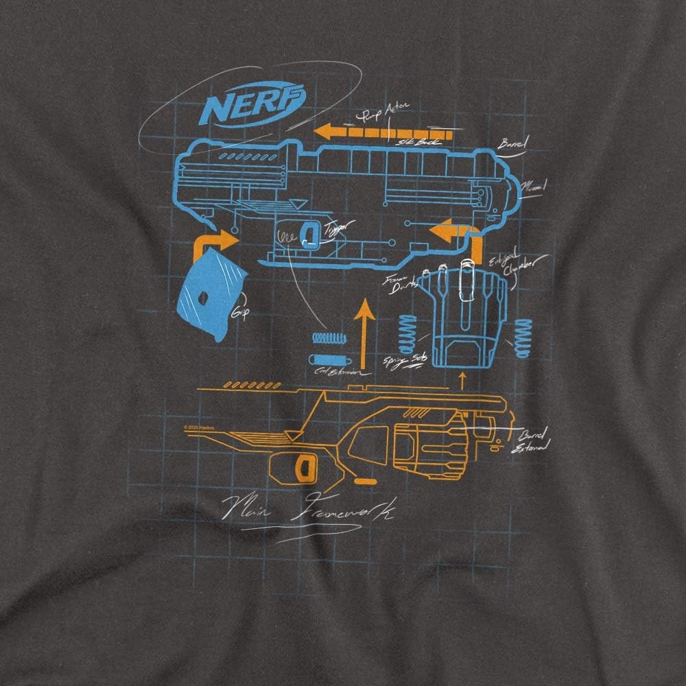image:imageNerf Deconstructed Nerf Gun Unisex Adult T Shirt for Men and WomenCharcoal