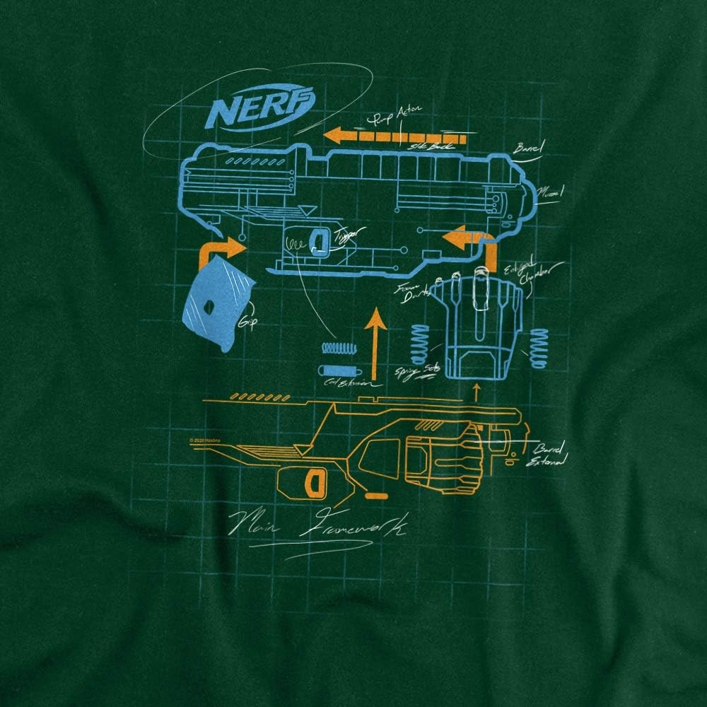 image:imageNerf Deconstructed Nerf Gun Unisex Adult T Shirt for Men and WomenHunter Green