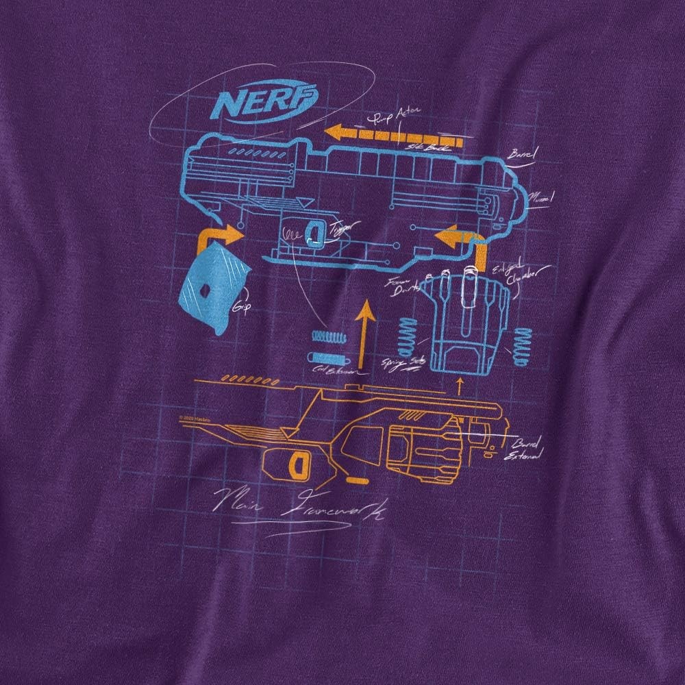 image:imageNerf Deconstructed Nerf Gun Unisex Adult T Shirt for Men and WomenPurple