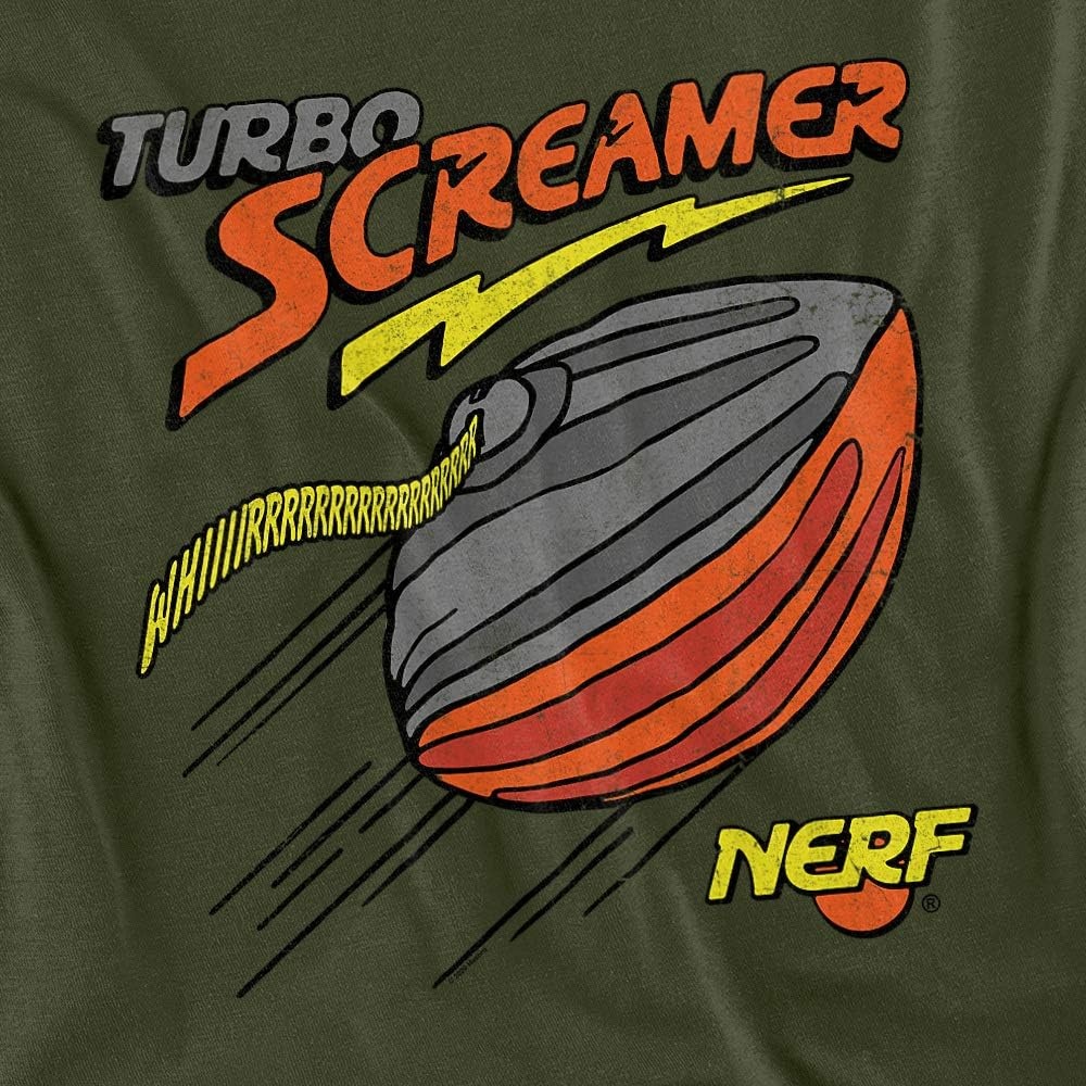 image:imageNerf Turbo Screamer Unisex Adult T Shirt for Men and WomenMilitary Green