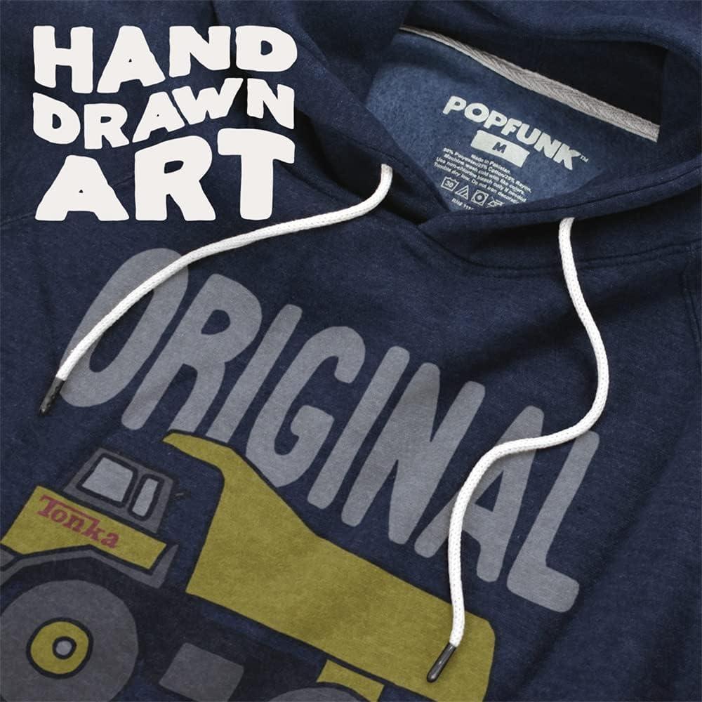 image:imagePopfunk Classic Toys Collection Official Premium Ultrasoft TriBlend HoodieThe Dump Truck Navy