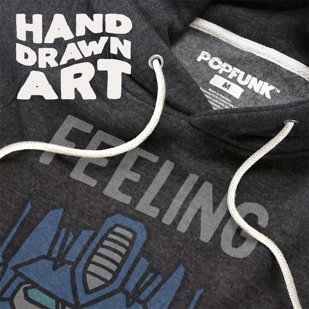 image:imagePopfunk Classic Toys Collection Official Premium Ultrasoft TriBlend HoodieThe Optomistic Prime Charcoal