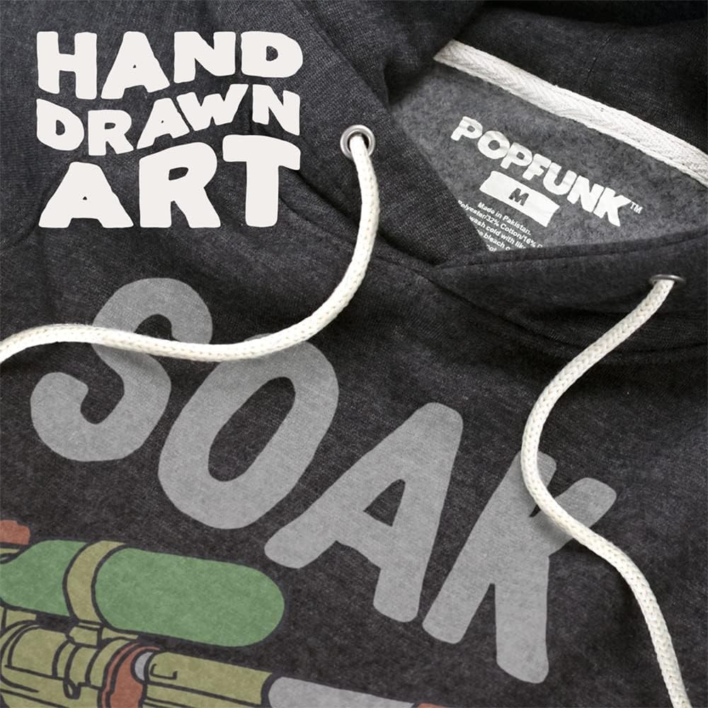 image:imagePopfunk Classic Toys Collection Official Premium Ultrasoft TriBlend HoodieThe Wetter is Better Charcoal